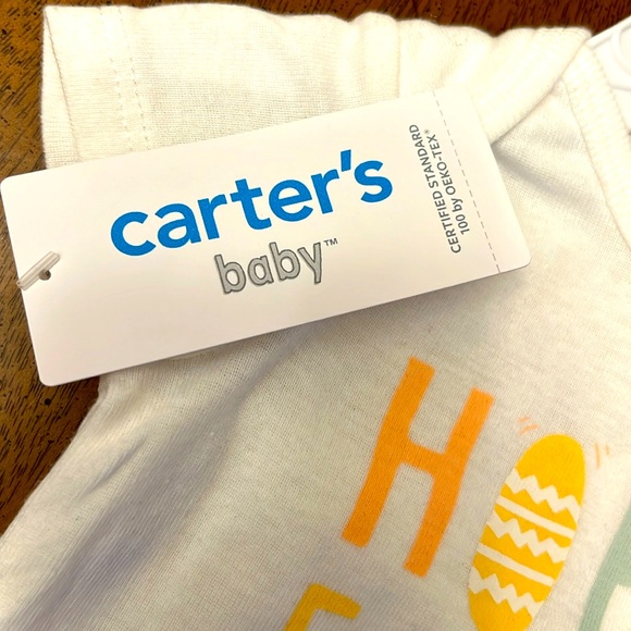 HOPPY EASTER Newborn 2 piece outfit * Short Sleeve Onesie * pair of Long Pants * - Picture 4 of 12